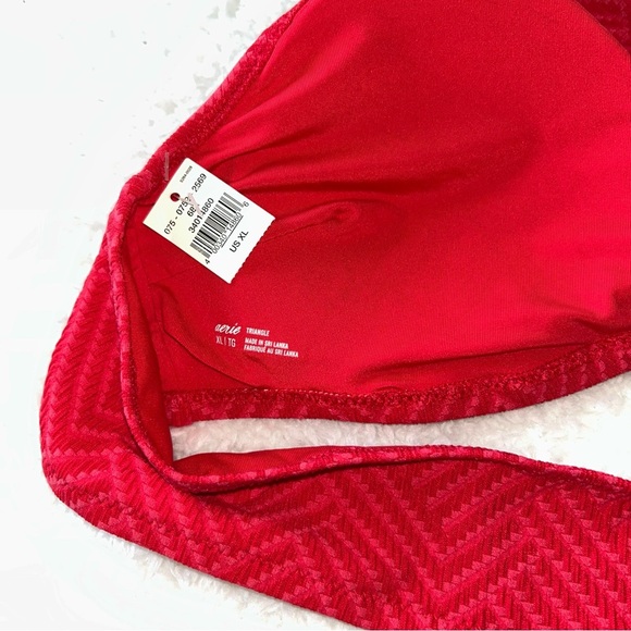 Aerie Triangle Bikini Top XL Red NWT - Picture 4 of 4